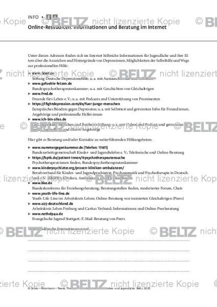 Depression: Online-Ressourcen: Informationen und Beratung im Internet