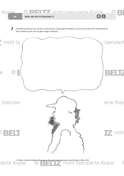 Therapeutisches Schreiben: Hallo, das bin ich (Variante 1)