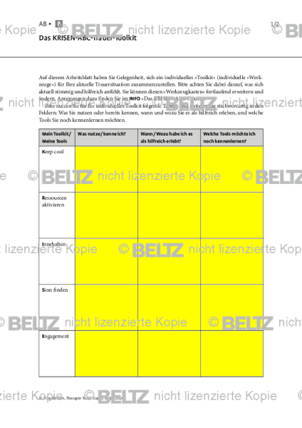 Trauer: Das KRISEN-ABC-Trauer-Toolkit