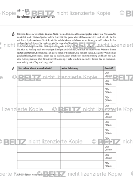 Psychosen: Belohnungsplan entwerfen