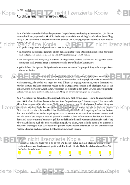 Progredienzangst: Abschluss und Transfer in den Alltag