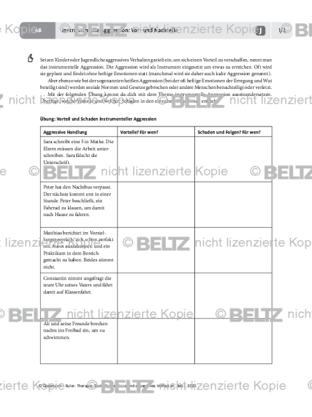Instrumentelle Aggression: Vor- und Nachteile