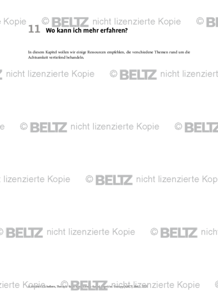 MBCT: Einleitung: Wo kann ich mehr erfahren?