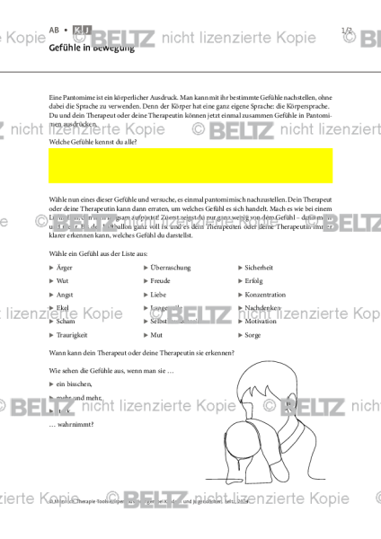 Körperbildstörungen bei Kindern und Jugendlichen: Gefühle in Bewegung