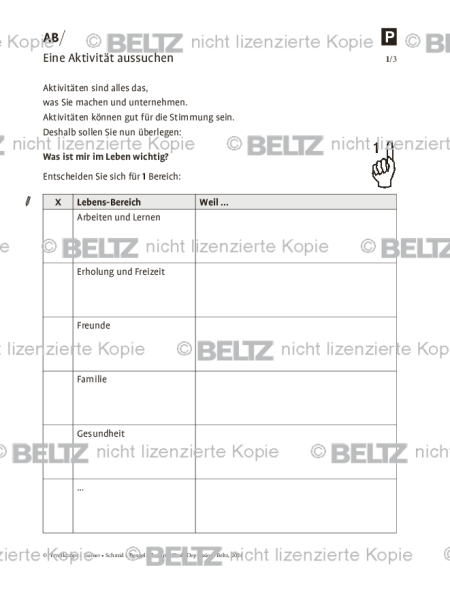 Depression und geistige Behinderung: Eine Aktivität aussuchen