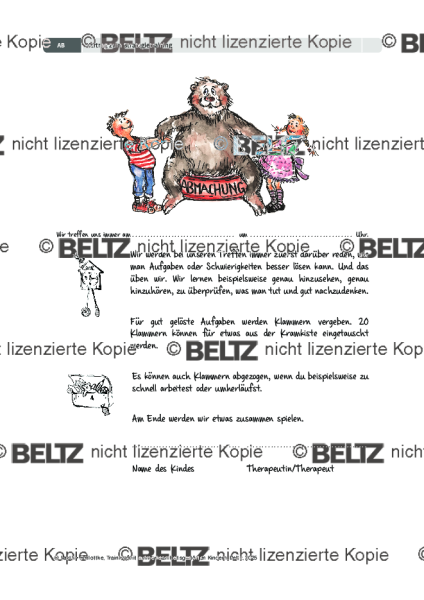 Training mit aufmerksamkeitsgestörten Kindern: Vertrag zum Strategietraining