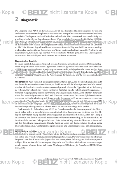 ADHS im Erwachsenenalter: Einleitung Diagnostik