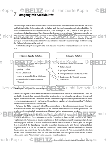Selbstverletzendes Verhalten: Einleitung Umgang mit Suizidalität