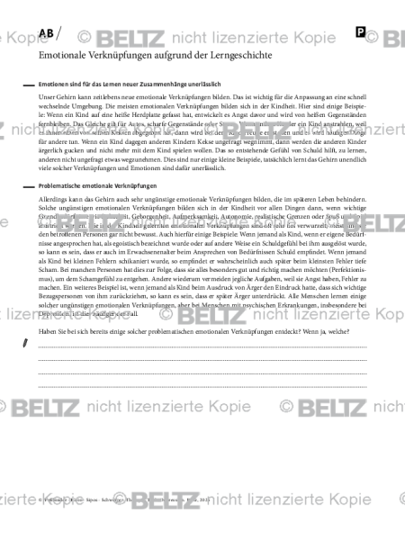 Depression: Emotionale Verknüpfungen aufgrund der Lerngeschichte