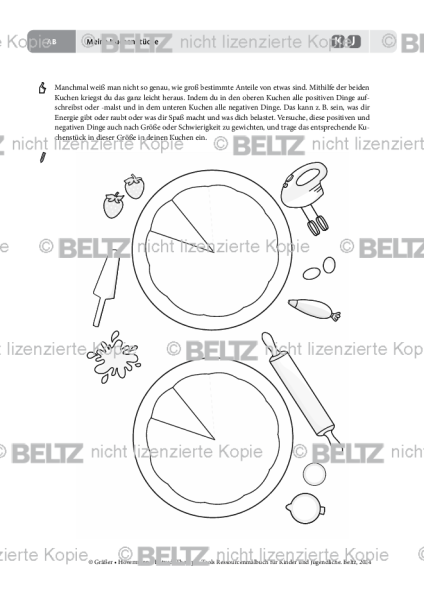 Ressourcenmalbuch: Meine Kuchenstücke