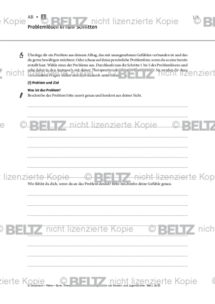 Emotionsregulation (K/J): Problemlösen in fünf Schritten