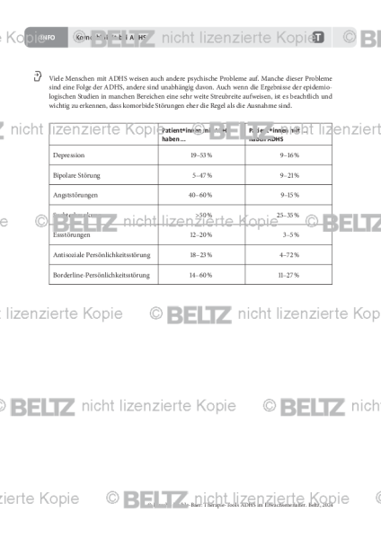 Komorbidität bei ADHS im Erwachsenenalter