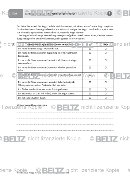 Gruppentherapie: Meine Angst Teil 3: mein Vermeidungsverhalten
