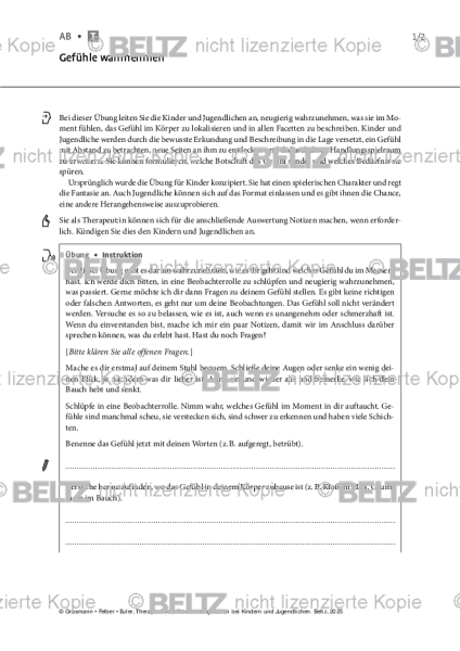 Emotionsregulation (K/J): Gefühle wahrnehmen