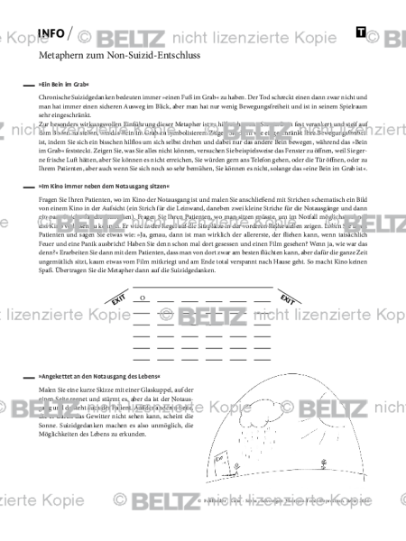 Depression: Metaphern zum Non-Suizid-Entschluss