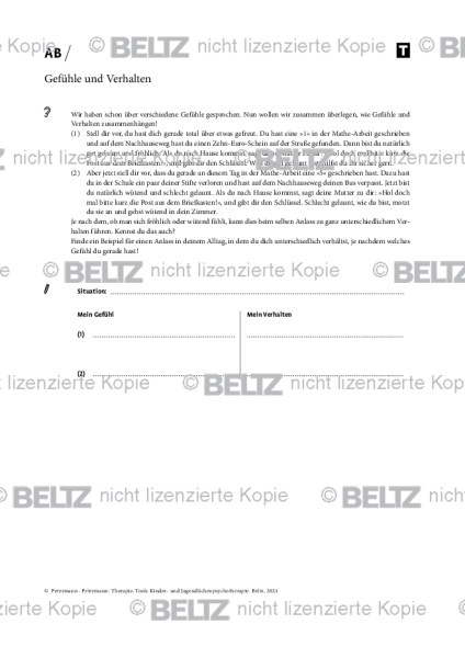 Kinder- und Jugendlichenpsychotherapie: Gefühle und Verhalten