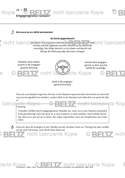 Emotionsregulation (K/J): Entgegengesetzt handeln (Jugendliche)