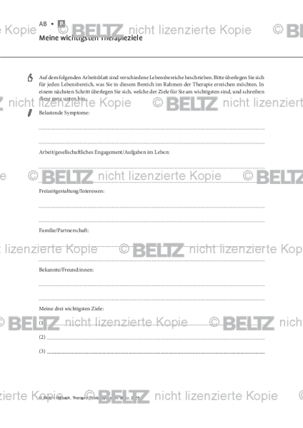 Psychosen: Meine wichtigsten Therapieziele