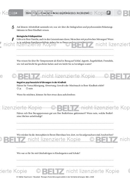Störungsmodelle: Meine biopsychosozialen Belastungsfaktoren in der Kindheit