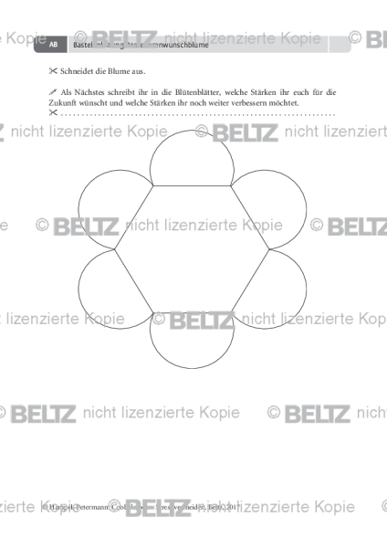 Anti-Stress-Training: Bastelanleitung Ressourcenwunschblume