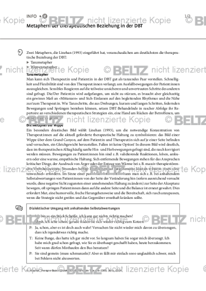 DBT: Metaphern der therapeutischen Beziehung