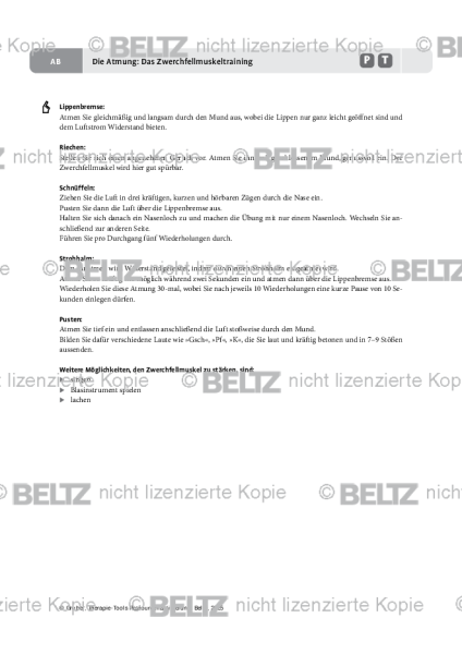 Ressourcenaktivierung: Die Atmung: Zwerchfellmuskeltraining