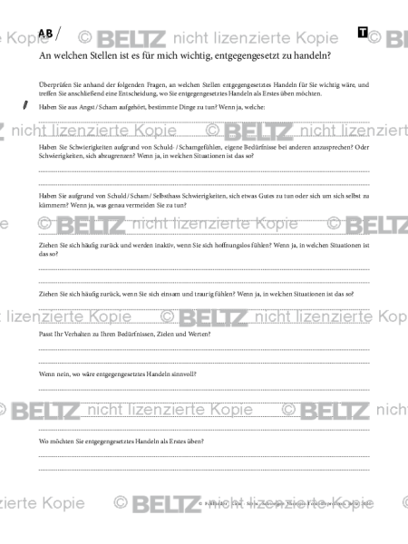 Depression: An welchen Stellen ist es für mich wichtig, entgegengesetzt zu handeln?