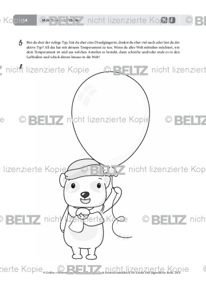 Ressourcenmalbuch: Mein bunter Luftballon