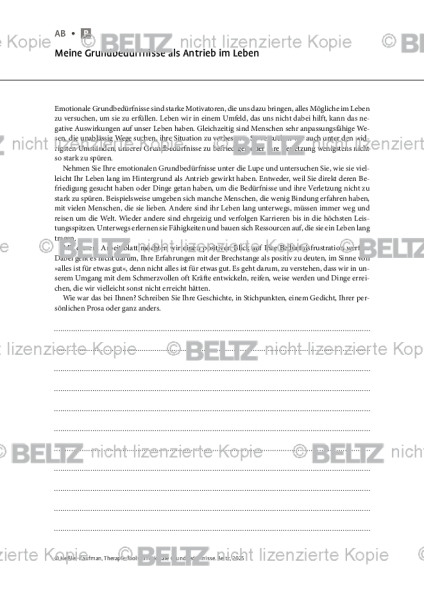 Emotionale Grundbedürfnisse: Meine Grundbedürfnisse als Antrieb im Leben