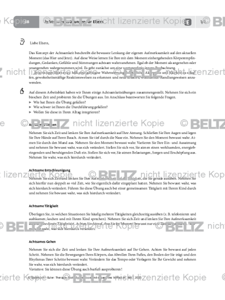 Aggression: Achtsamkeitsübungen für Eltern
