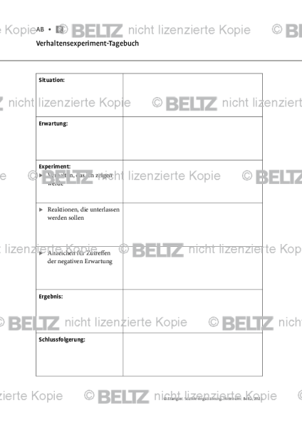 Soziale Angststörung: Verhaltensexperiment-Tagebuch