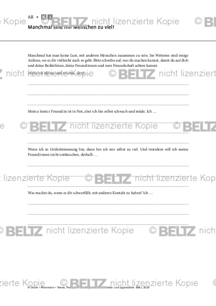 Depression: Manchmal sind mir Menschen zu viel!