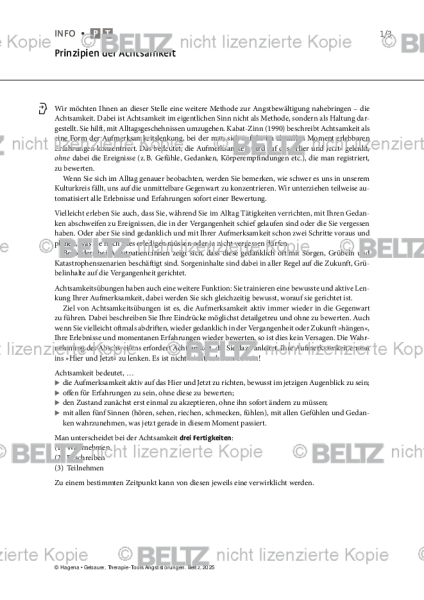 Angststörungen: Prinzipien der Achtsamkeit