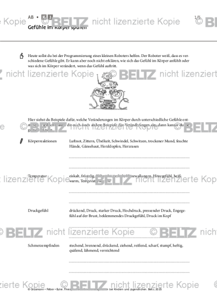 Emotionsregulation (K/J): Gefühle im Körper spüren