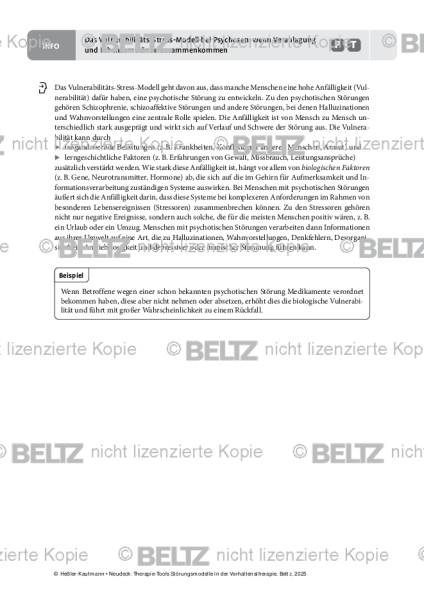 Störungsmodelle: Vulnerabilitäts-Stress-Modell bei Psychosen