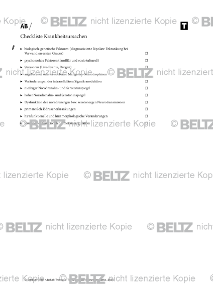 Bipolare Störungen: Checkliste Krankheitsursachen