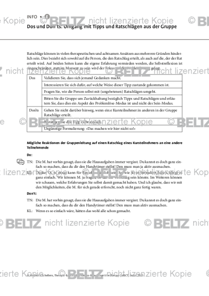 MBCT: Dos und Don’ts: Umgang mit Tipps und Ratschlägen aus der Gruppe