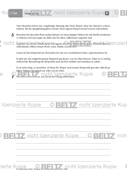 Gruppentherapie: Spiegelübung
