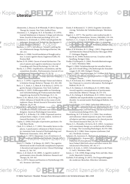 Störungsmodelle: Literatur