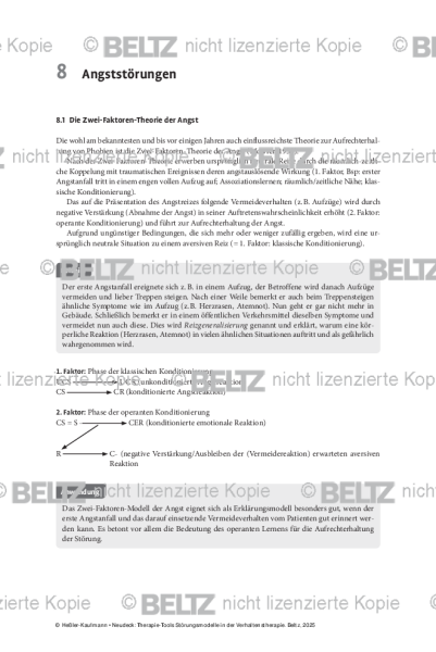 Störungsmodelle: Einleitung Angststörungen