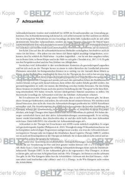 ADHS im Erwachsenenalter: Einleitung Achtsamkeit