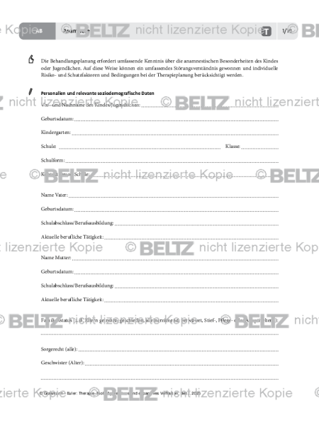 Aggression: Anamnese