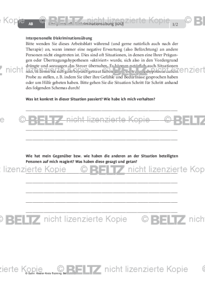 Kiesler-Kreis-Training: Interpersonelle Diskriminationsübung (IDÜ)