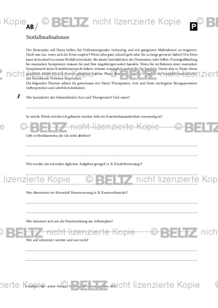 Bipolare Störungen: Notfallmaßnahmen