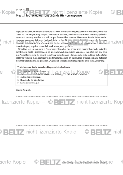 Schwierige Therapieverläufe: Medizinische/Biologische Gründe für Nonresponse