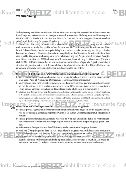 Körperpsychotherapie: Wahrnehmung