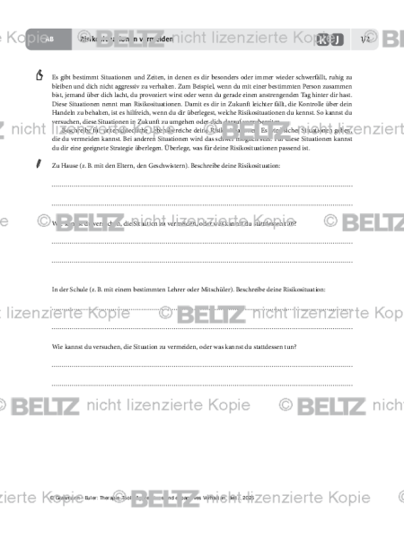 Aggression: Risikosituationen vermeiden