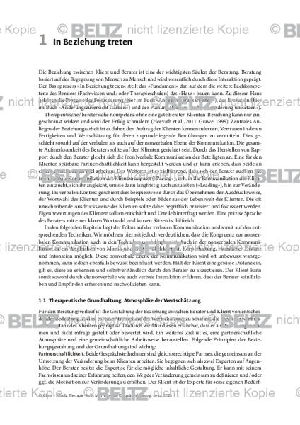 Motivierende Gesprächsführung: Einleitung: In Beziehung treten