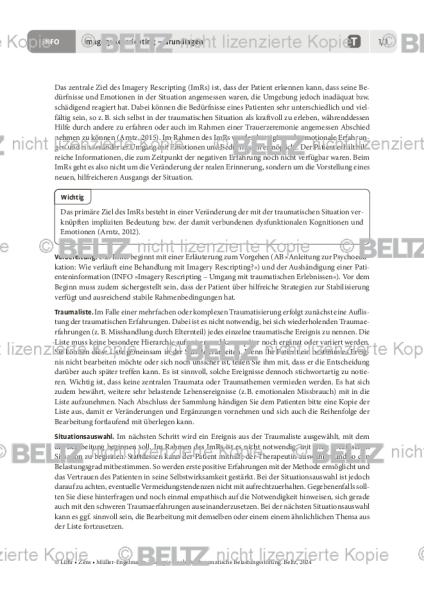 PTBS: Imagery Rescricpting – Grundlagen