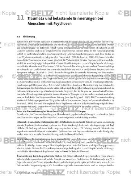 Einleitung Traumata und belastende Erinnerungen bei Menschen mit Psychosen